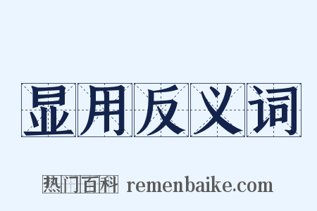 显用反义词是什么意思的图片
